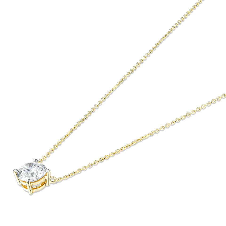 Wanderlust Floating Lab Diamond Solitaire Necklace 1.50ct H/SI in 9K Yellow Gold