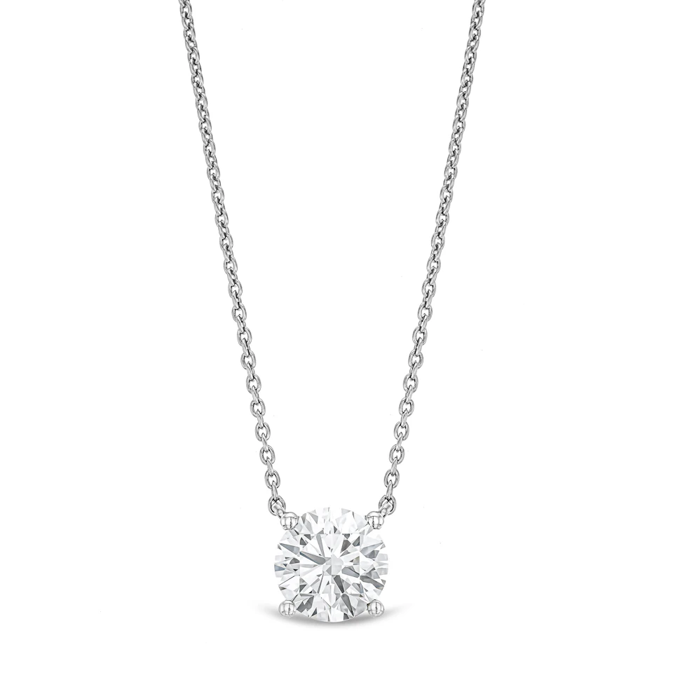 Wanderlust Floating Lab Diamond Solitaire Necklace 1.50ct H/SI in 9K White Gold