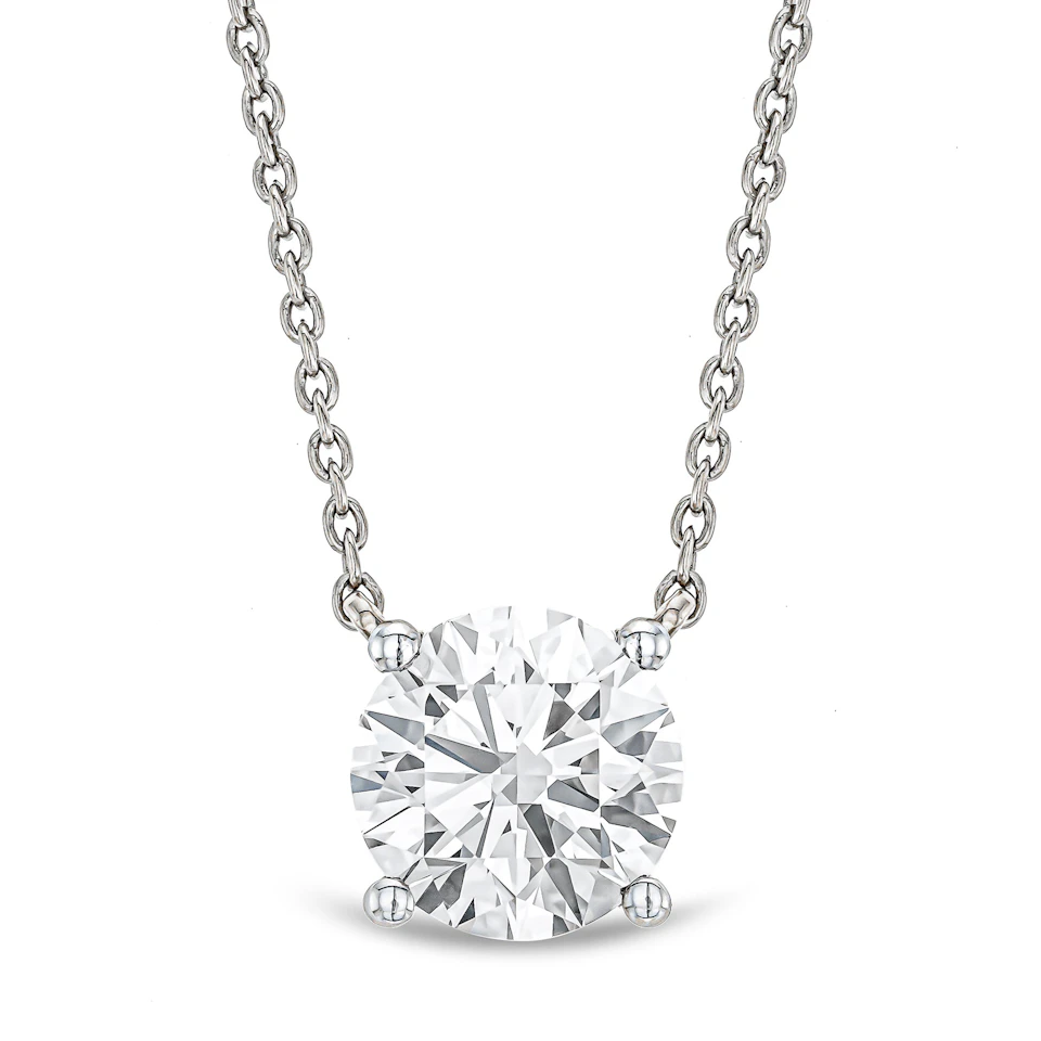 Wanderlust Floating Lab Diamond Solitaire Necklace 1.50ct H/SI in 9K White Gold