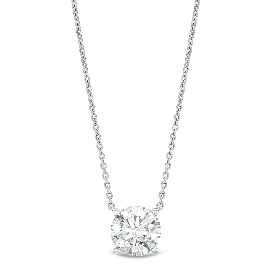 Wanderlust Floating Lab Diamond Solitaire Necklace 2.00ct H/SI in 9K White Gold
