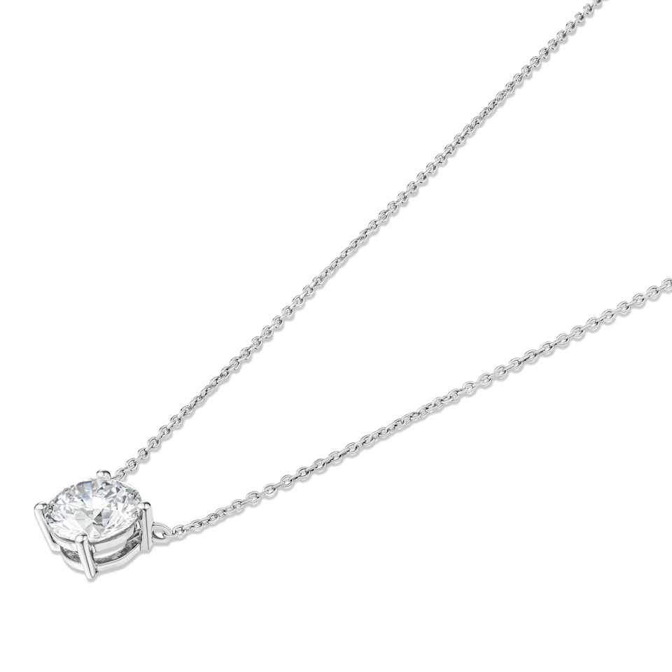 Wanderlust Floating Lab Diamond Solitaire Necklace 2.00ct H/SI in 9K White Gold