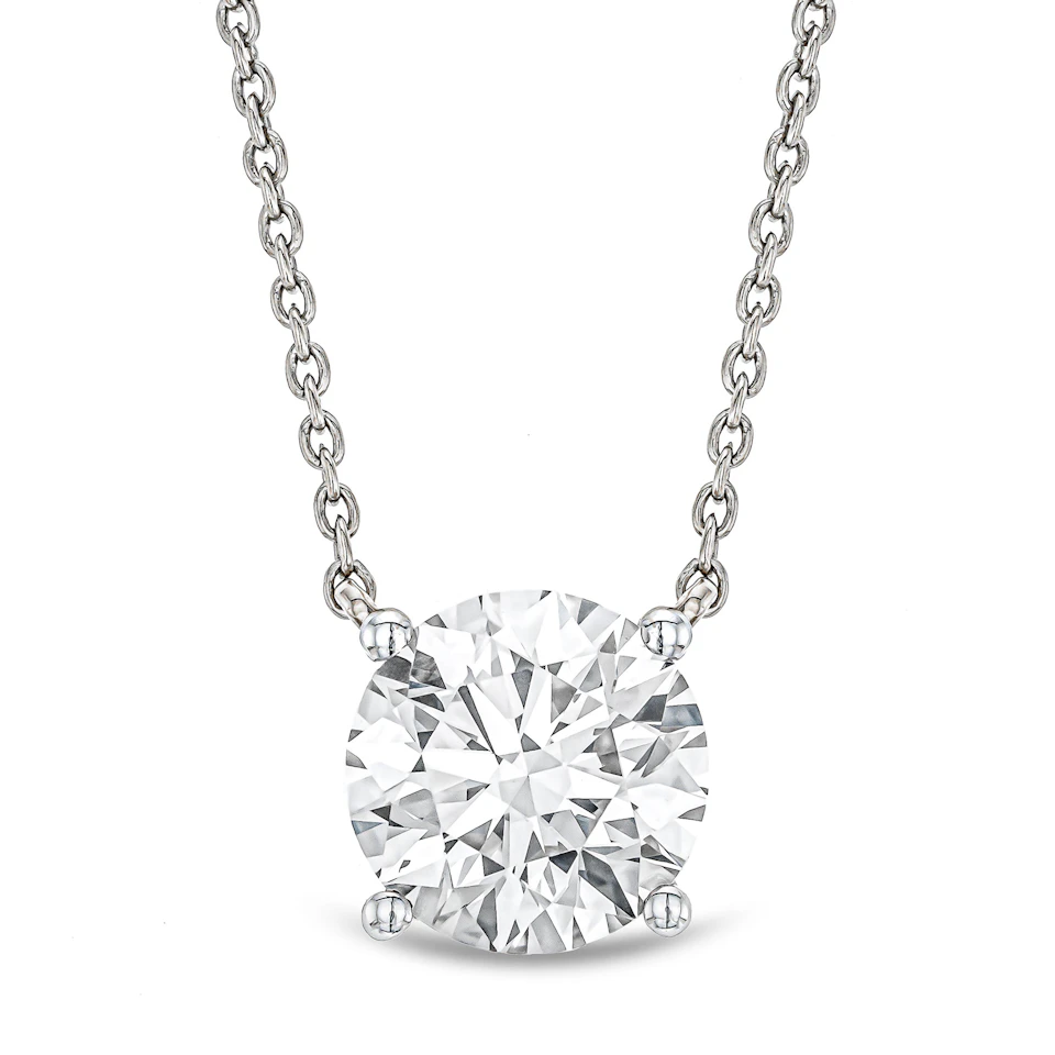 Wanderlust Floating Lab Diamond Solitaire Necklace 2.00ct H/SI in 9K White Gold
