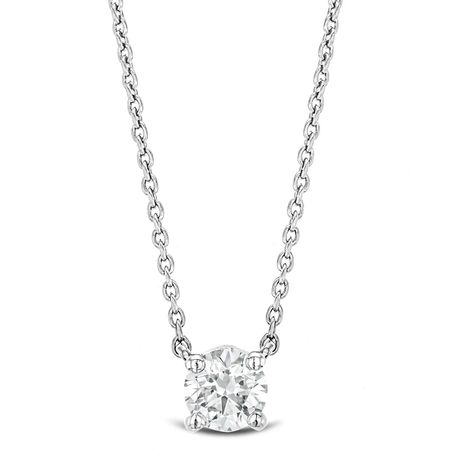 Wanderlust Floating Lab Diamond Solitaire Necklace 0.25ct H/SI in Silver