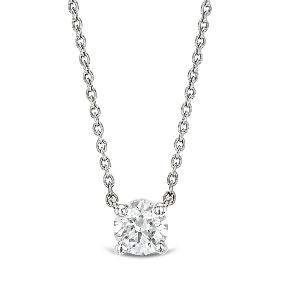 Wanderlust Floating Lab Diamond Solitaire Necklace 0.25ct H/SI in Silver