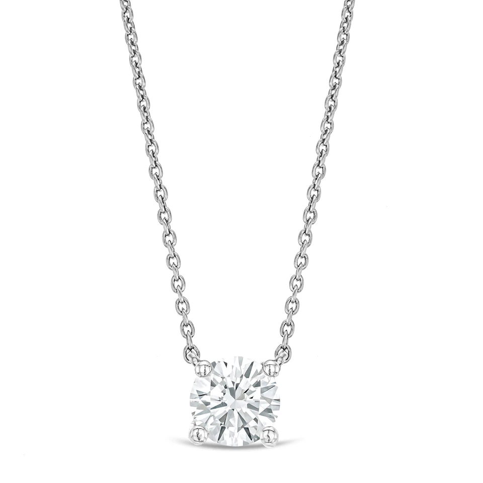 Wanderlust Floating Lab Diamond Solitaire Necklace 0.33ct H/SI in Silver