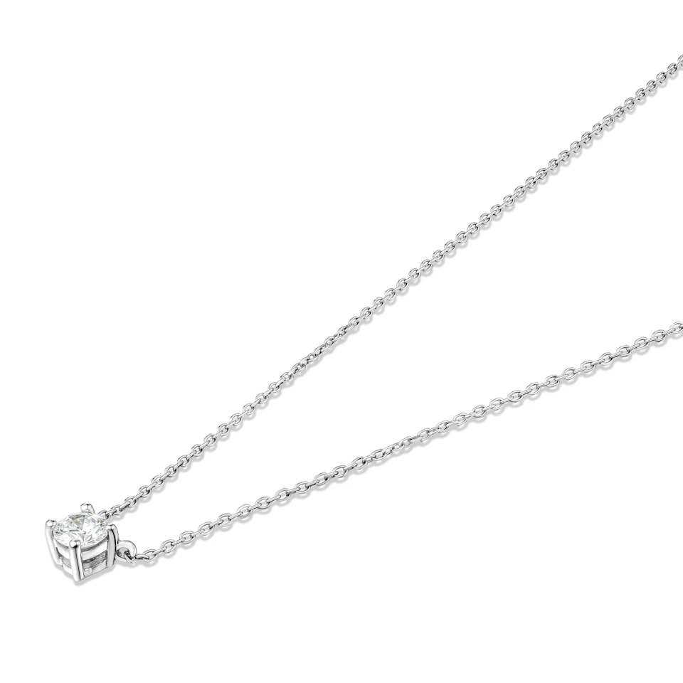 Wanderlust Floating Lab Diamond Solitaire Necklace 0.33ct H/SI in Silver