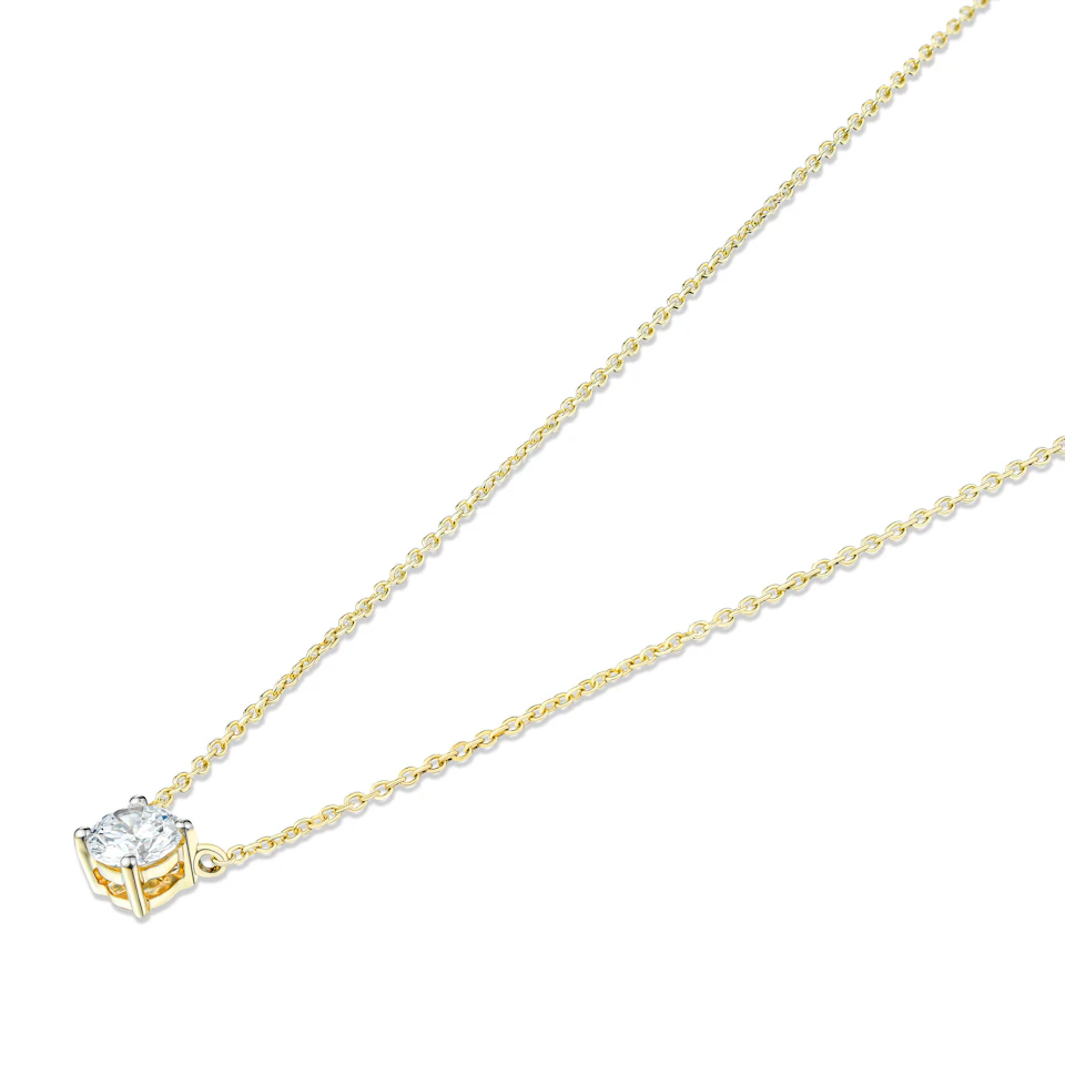 Wanderlust Floating Lab Diamond Solitaire Necklace 0.50ct H/SI in 9K Yellow Gold
