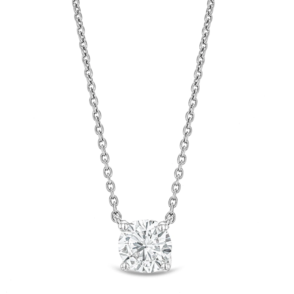 Wanderlust Floating Lab Diamond Solitaire Necklace 0.50ct H/SI in 9K White Gold