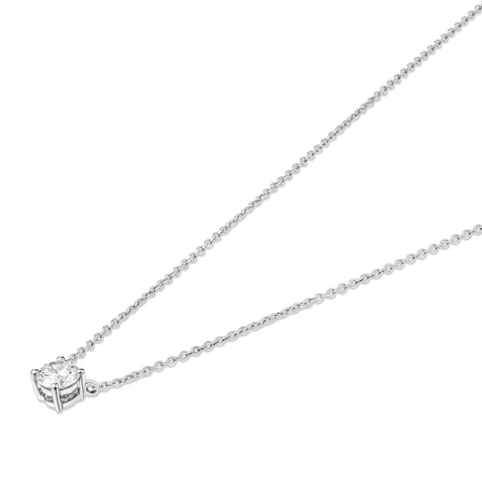 Wanderlust Floating Lab Diamond Solitaire Necklace 0.50ct H/SI in 9K White Gold