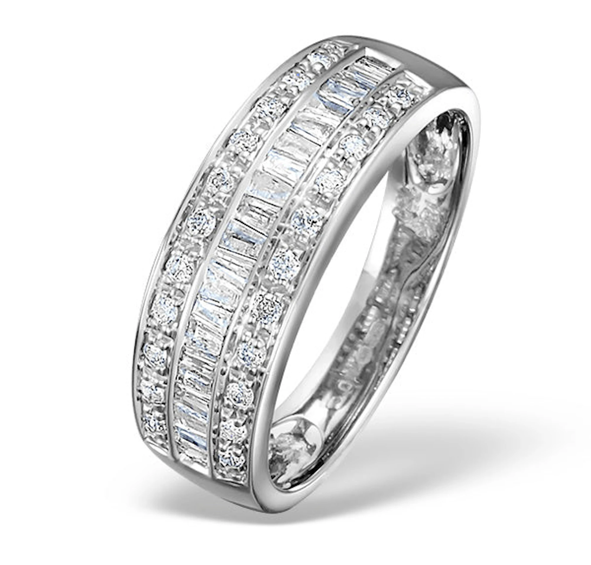 Eternity Ring Baguette Diamond 0.22ct in 9K White Gold
