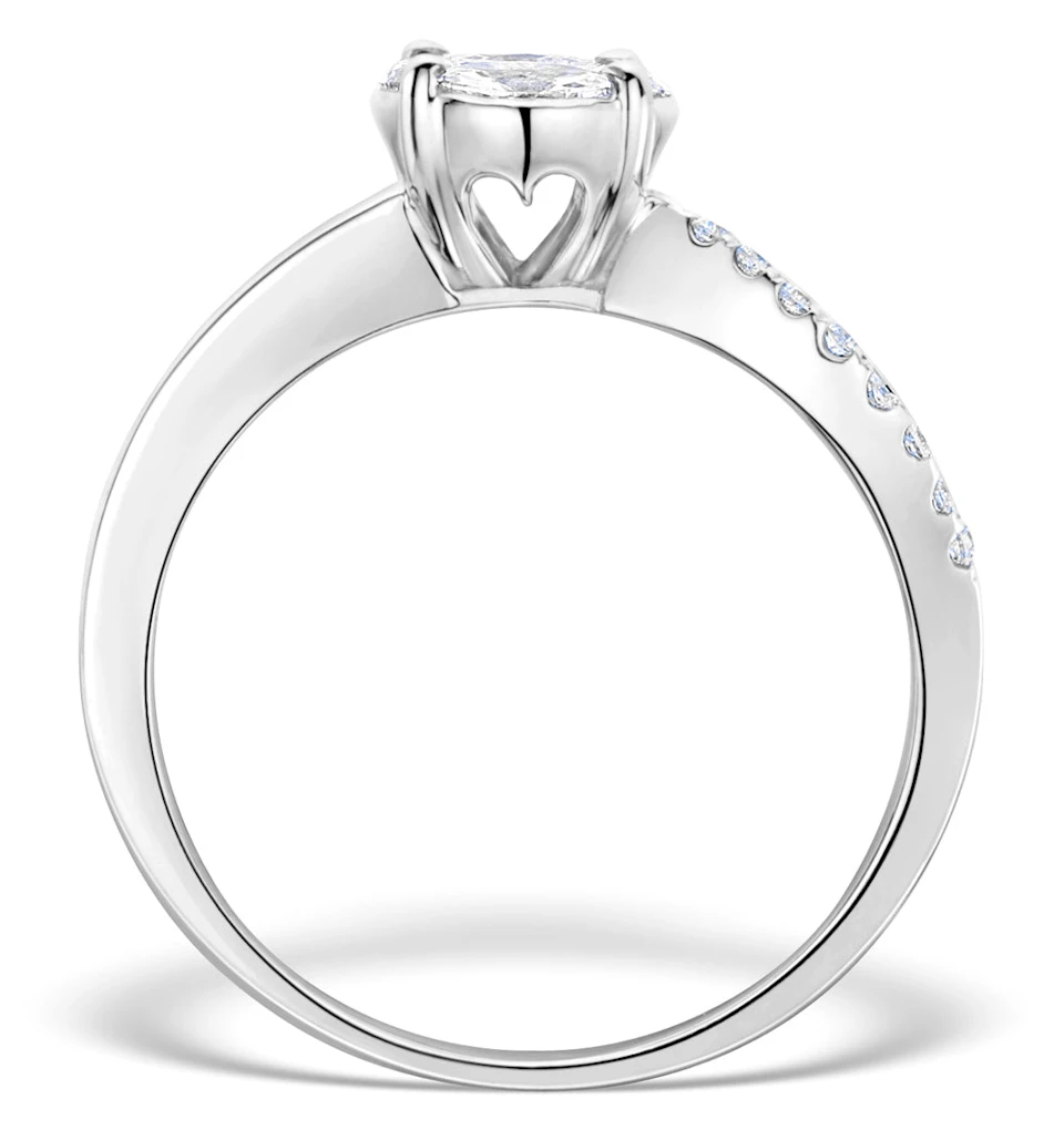 Engagement Ring Galileo 1.50ct Look Diamond in 18K White Gold N4487