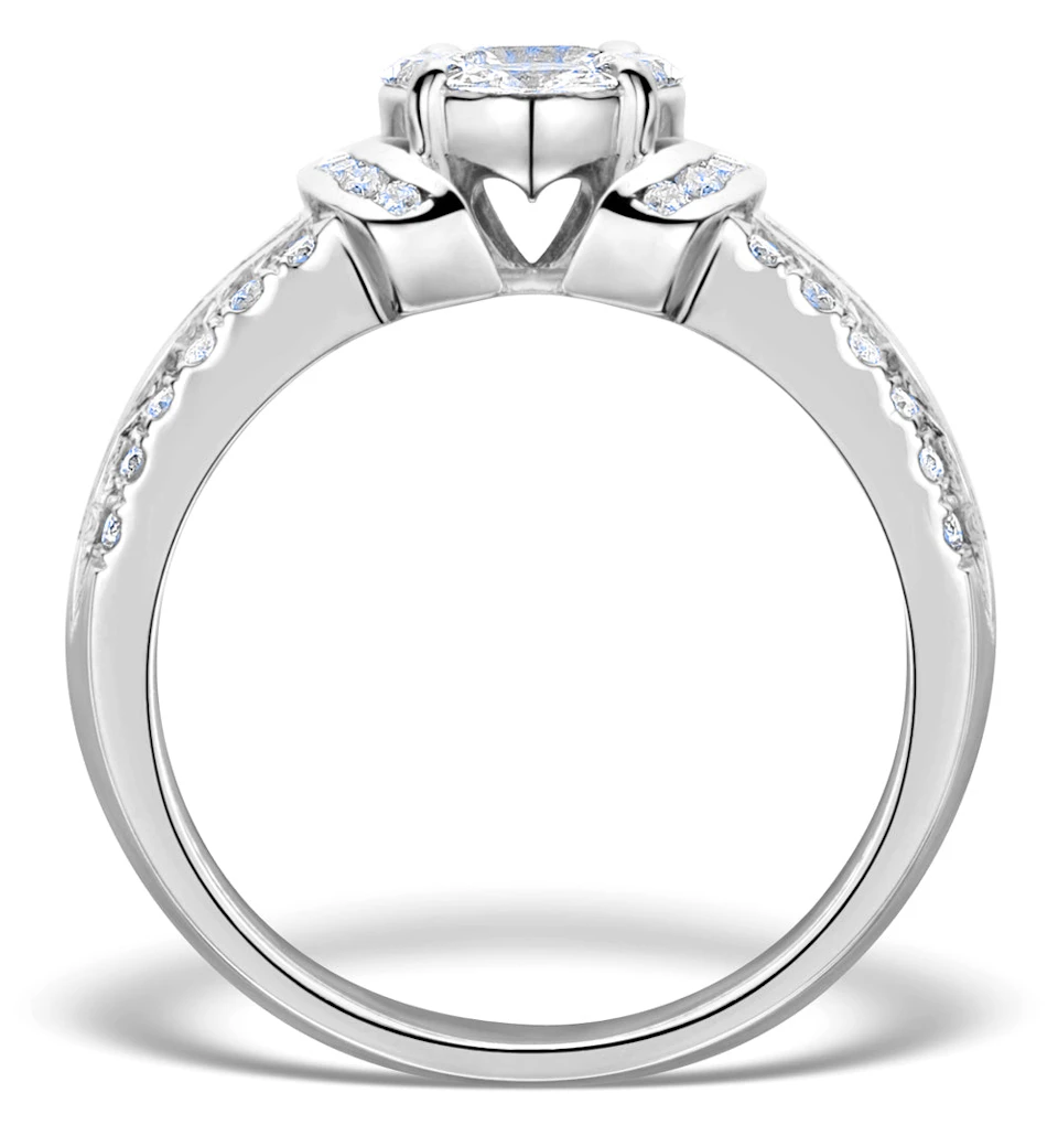 Engagement Ring Galileo 1.50ct Look Diamonds 18K White Gold N4488