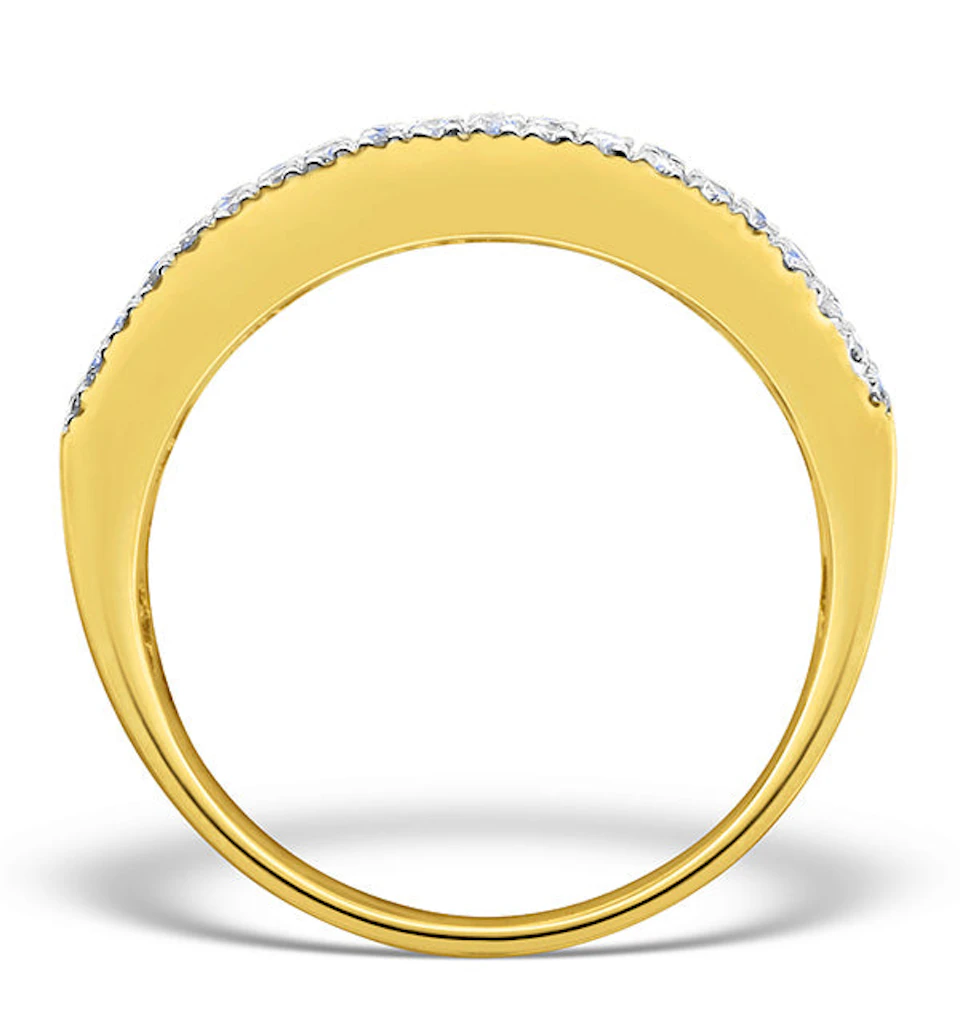 Diamond 1.00ct And 18K Gold Half Eternity Ring - N4495