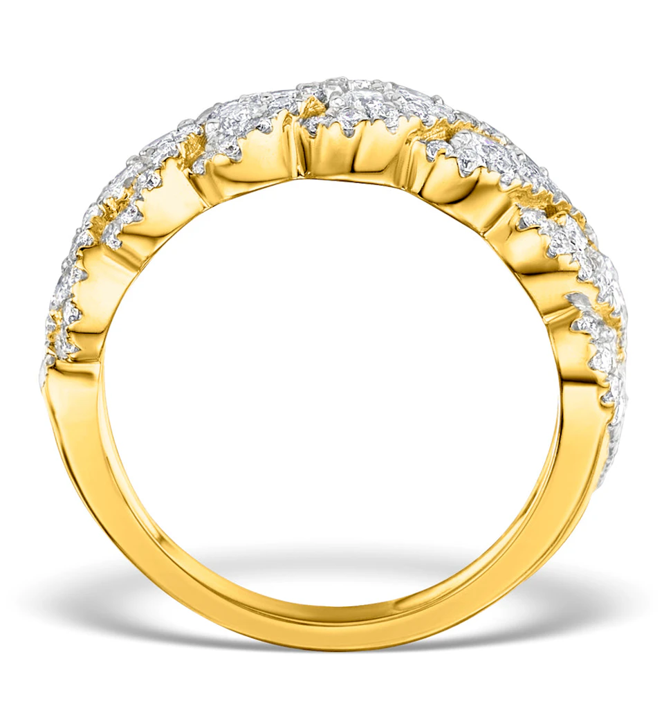 Lab Diamond Weave Ring 1CT H/Si in 9K Gold - N4545