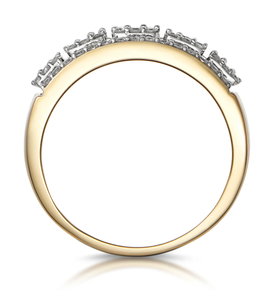 0.85ct Diamond Asteria Collection Baguette Eternity Ring in 18K Gold