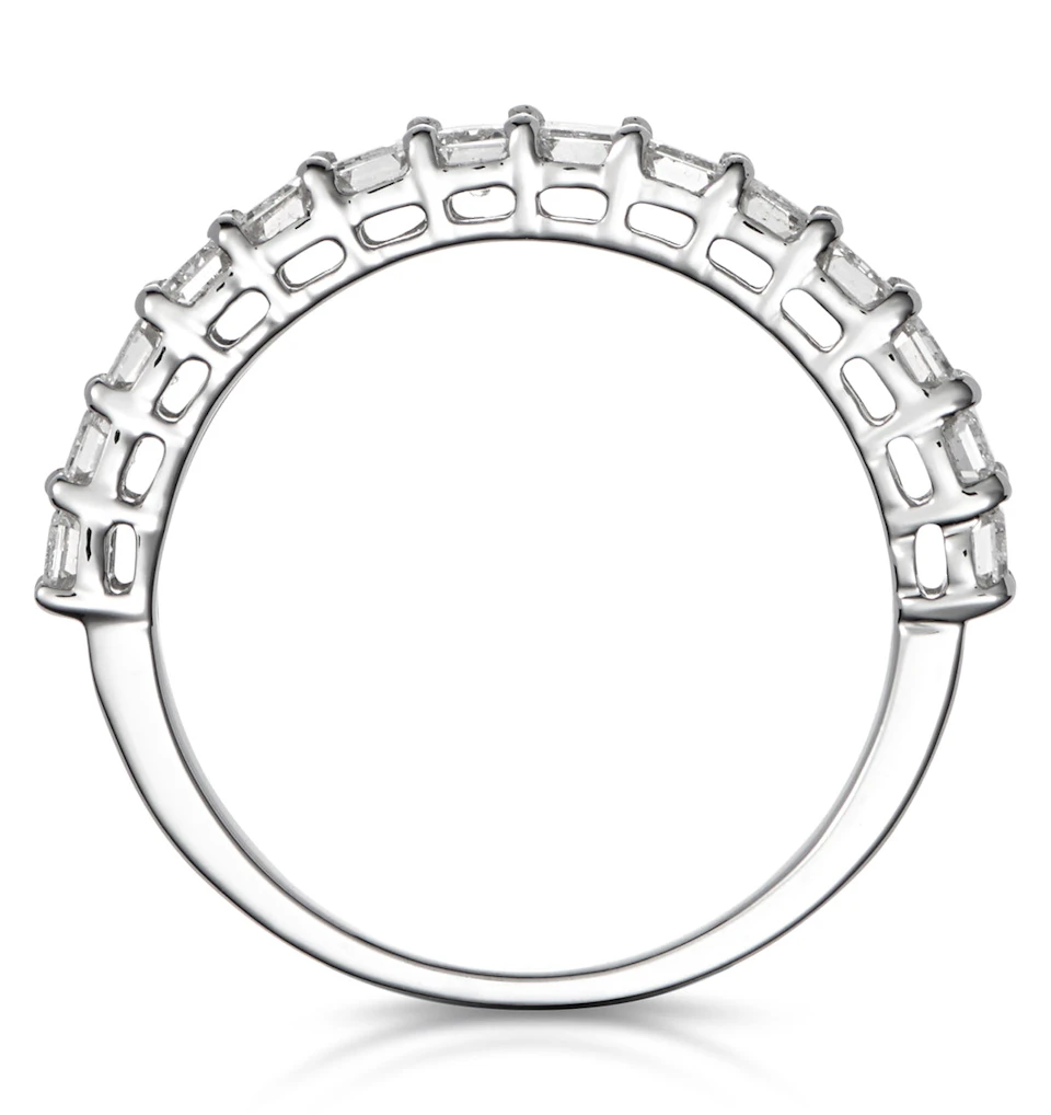 1.35ct Asteria Baguette Eternity Diamond Ring in 18K White Gold