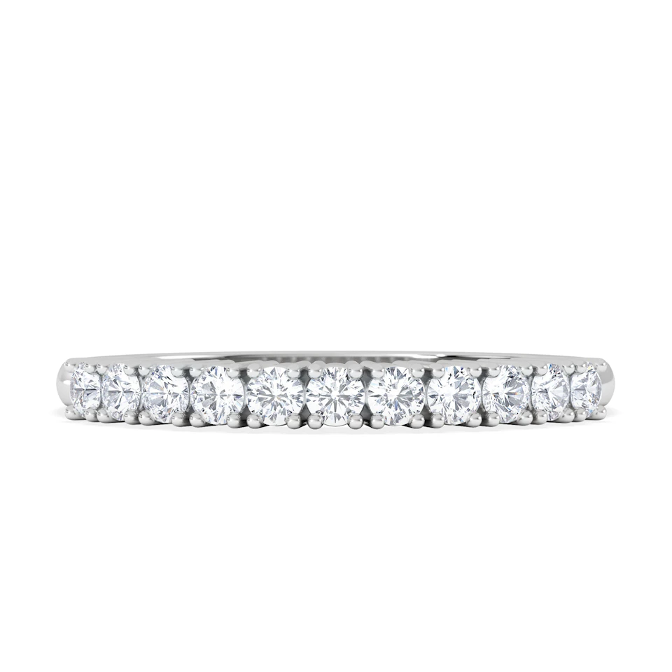 Half Eternity Ring 0.30CT Lab Diamond 9K White Gold