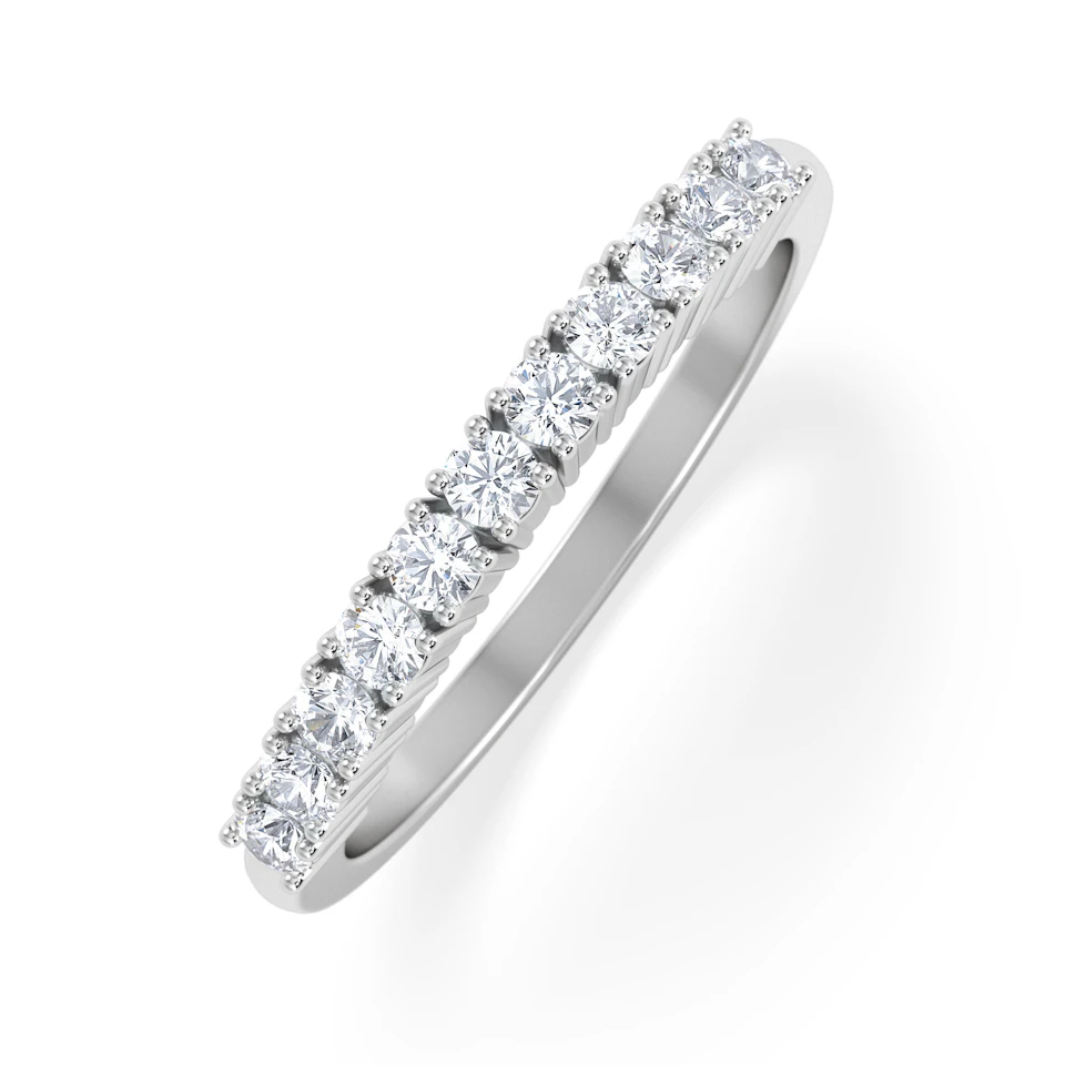 Half Eternity Ring 0.30CT Lab Diamond 9K White Gold