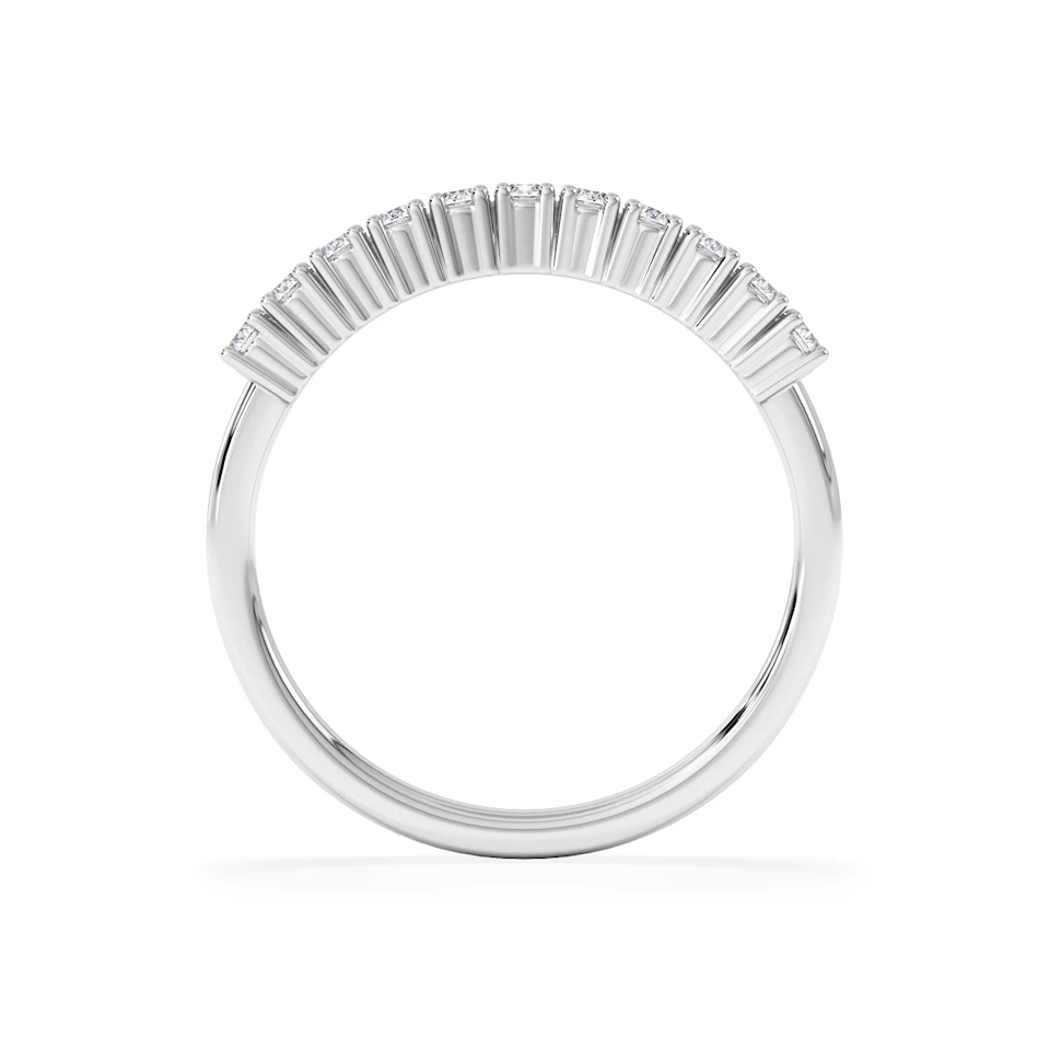 Twilight Lab Diamond 0.30ct H/SI Half Eternity Ring in 925 Silver