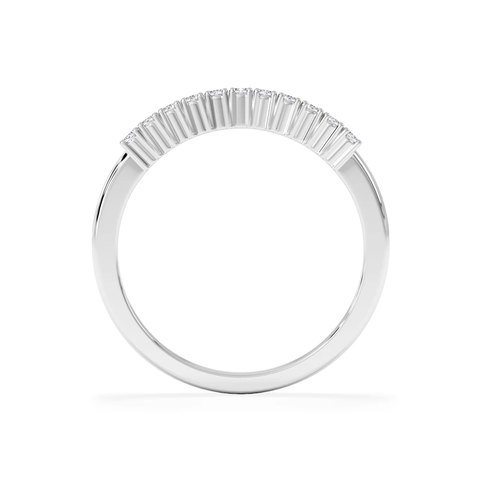 Half Eternity Ring 0.15CT Claw Set Lab Diamond 9K White Gold