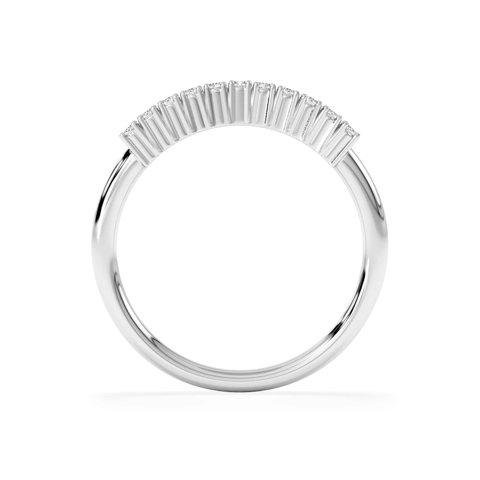 Twilight Lab Diamond 0.15ct H/SI Half Eternity Ring in 925 Silver