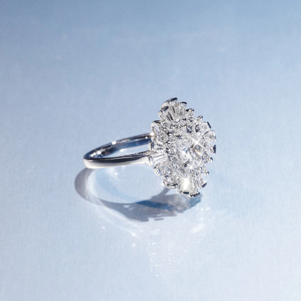 The Radiance Lab Diamond Ring 2.00ct H/SI Set in 9K White Gold