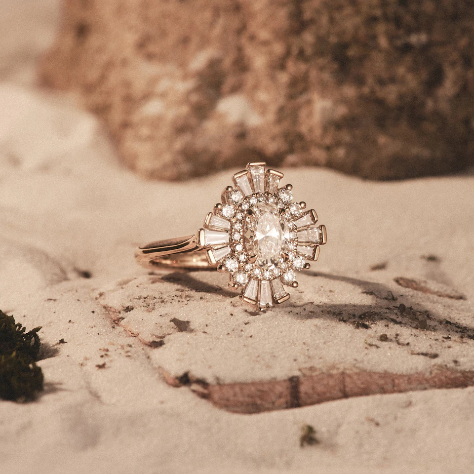 The Radiance Lab Diamond Ring 1.08ct H/SI Set in 9K Gold