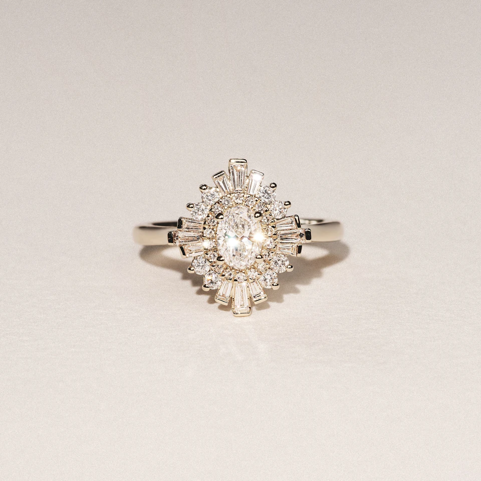 The Radiance Lab Diamond Ring 1.08ct H/SI Set in 9K Gold