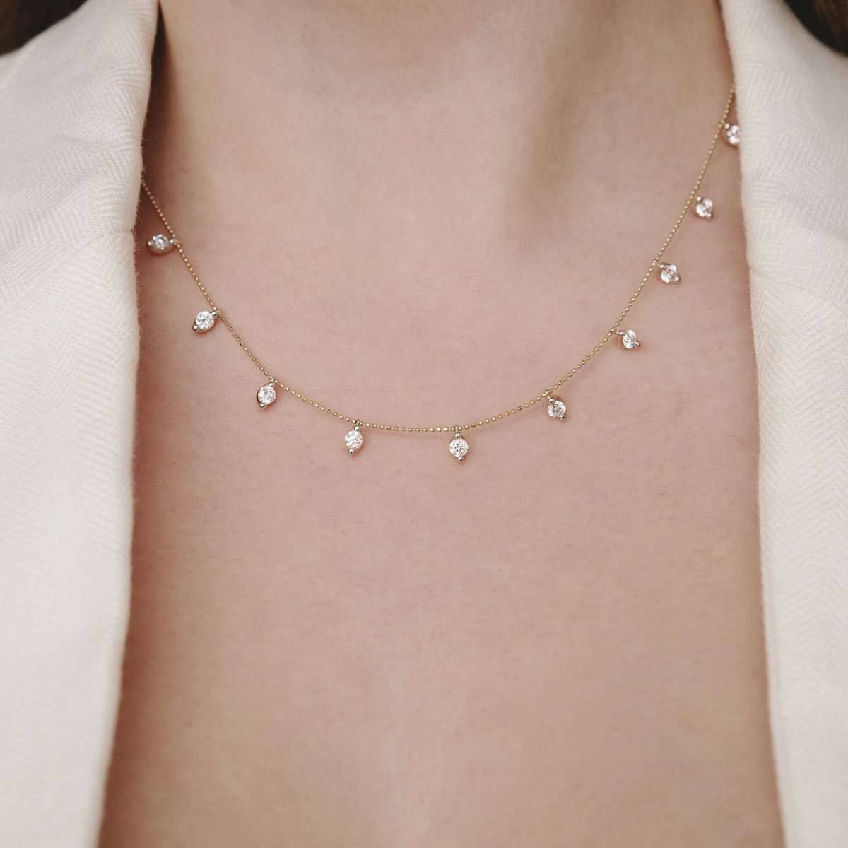 Vivara Lab Diamond Necklace 1.00ct H/SI in 9K Yellow Gold