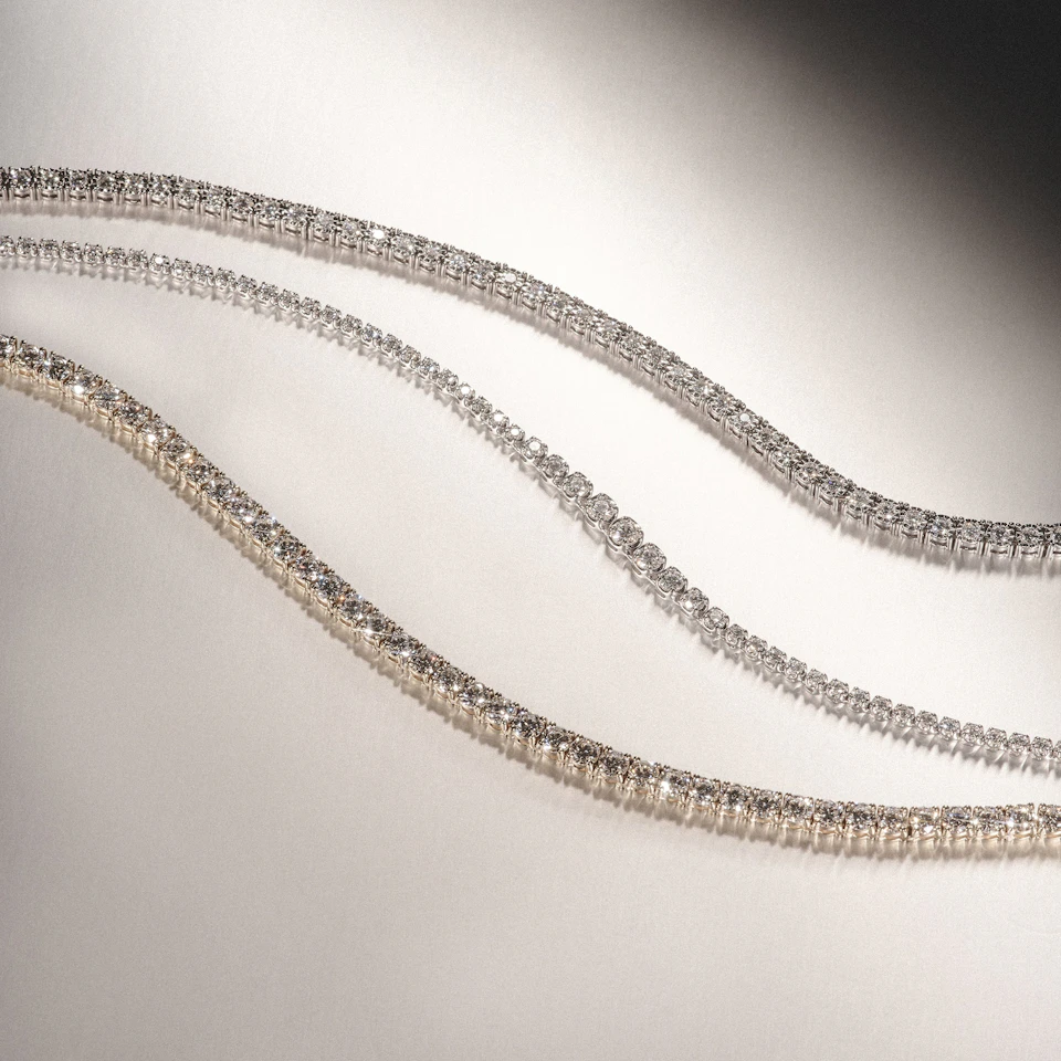 2ct Tennis Bracelet Lab Diamonds Claw Set in 9K White Gold