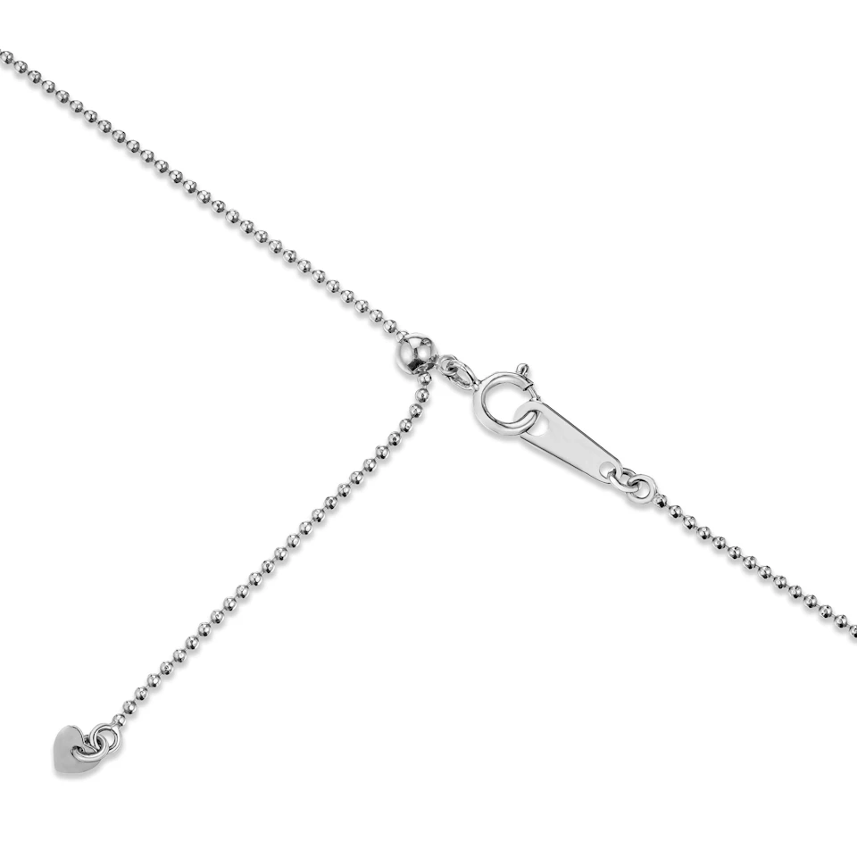 Vivara Lab Ruby and Lab Diamond Necklace Set in 9K White Gold