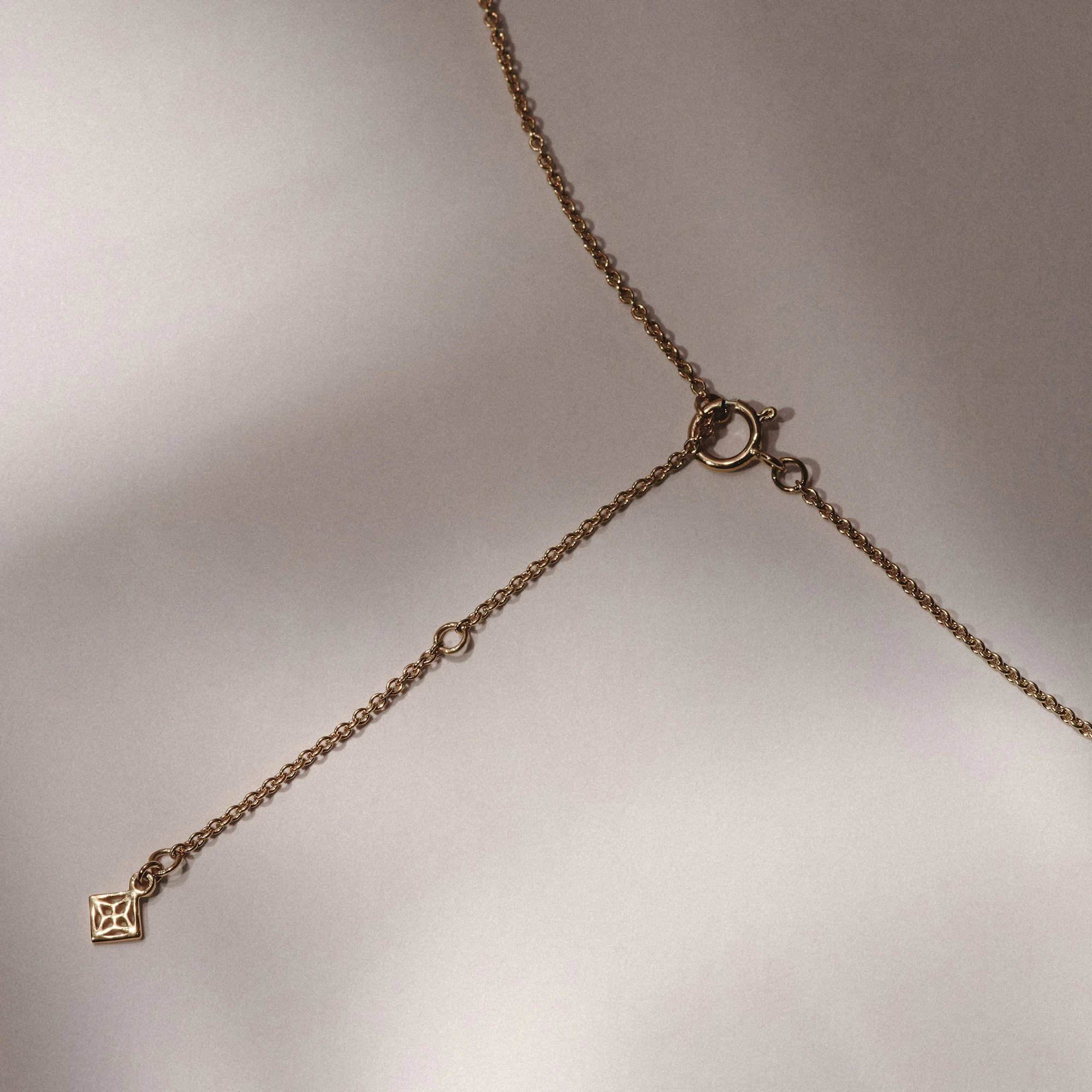 Love Letter Initial F Lab Diamond Necklace set in 9K Yellow Gold