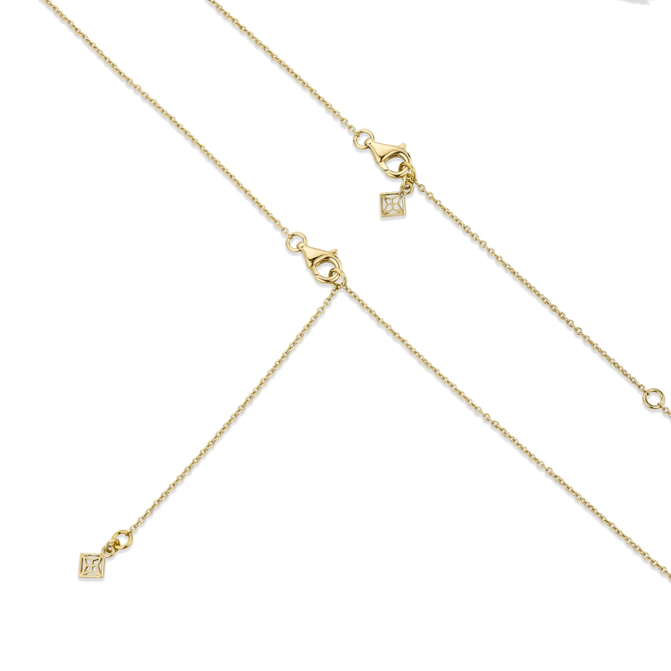 Wanderlust Floating Princess Cut Lab Diamond Solitaire Necklace 1.50ct H/SI in 9K Gold