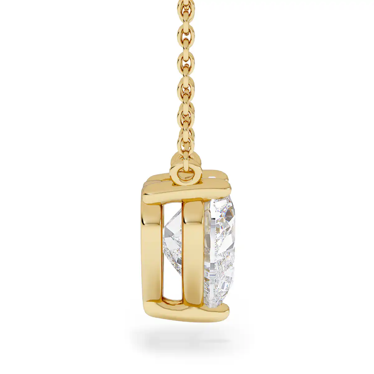 Wanderlust Floating Heart Cut Lab Diamond Solitaire Necklace 2.00ct H/SI in 9K Gold