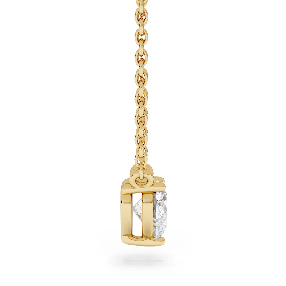 Wanderlust Floating Heart Cut Lab Diamond Solitaire Necklace 0.33ct H/SI in 18K Gold Vermeil