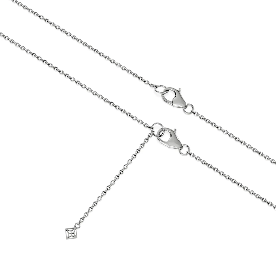 Horizon Oval Cut Lab Diamond Solitaire Necklace 0.50ct H/SI in 9K White Gold