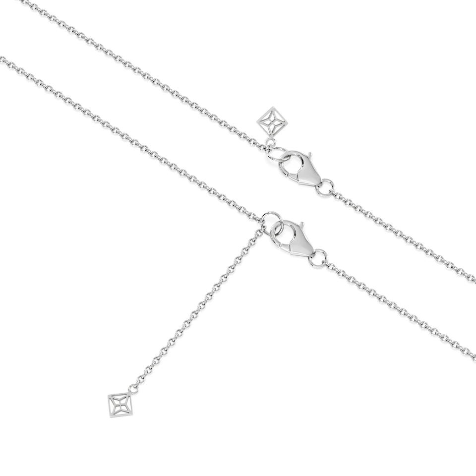 Teardrop Solitaire 0.10ct H/SI Round Cut Lab Grown Necklace in Silver