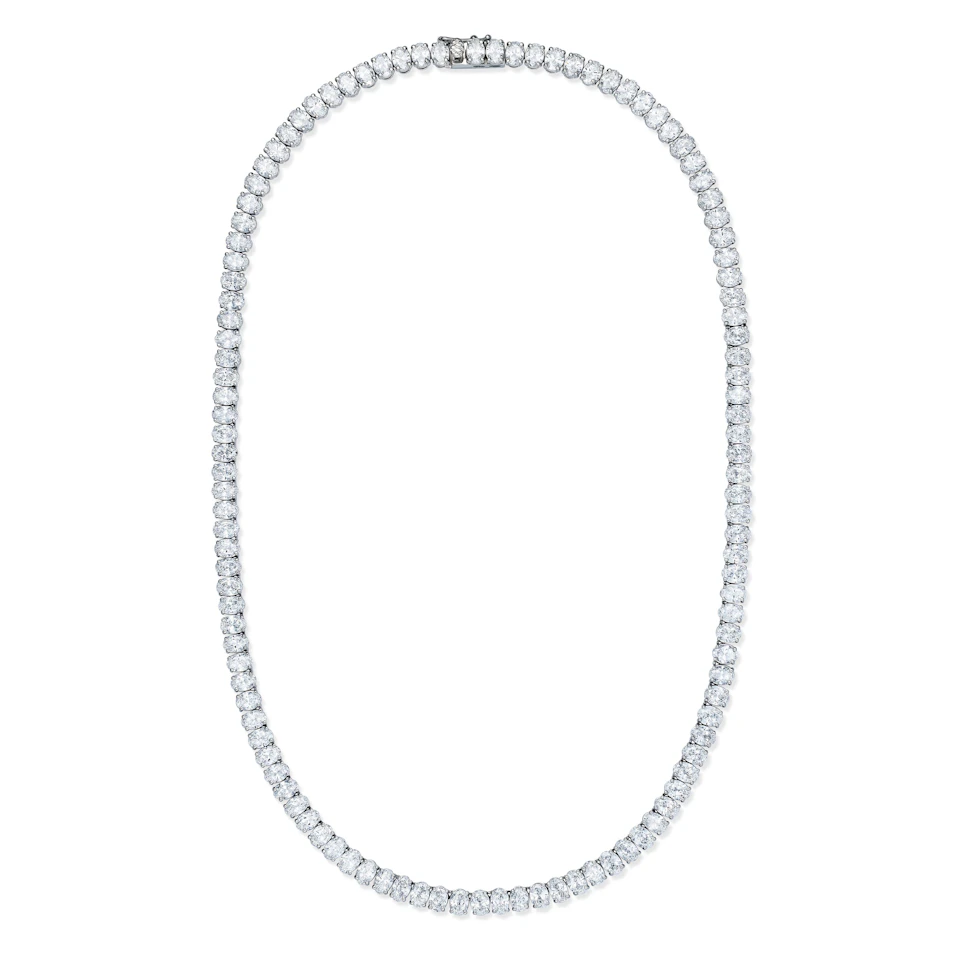 LUXE 24.00ct Lab Diamond Necklace with IGI Certified Oval-Cut Diamonds in 18K White GoldGift Sets
