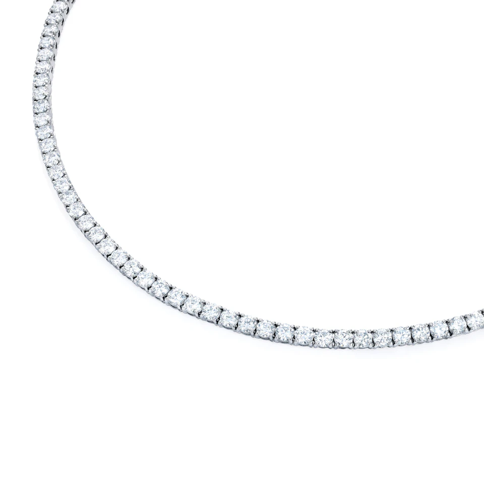 LUXE 20.00ct Lab Diamond Necklace with IGI Certified Brilliant-Cut Diamonds in 18K White Gold