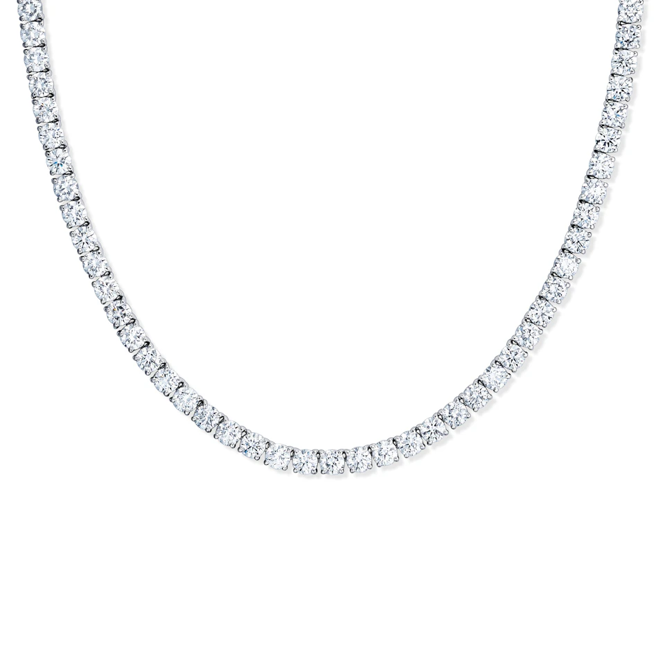 LUXE 20.00ct Lab Diamond Necklace with IGI Certified Brilliant-Cut Diamonds in 18K White Gold
