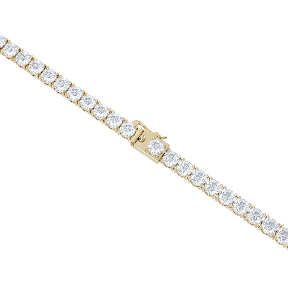 LUXE 20.00ct Lab Diamond Necklace with IGI Certified Brilliant-Cut Diamonds in 18K Yellow Gold