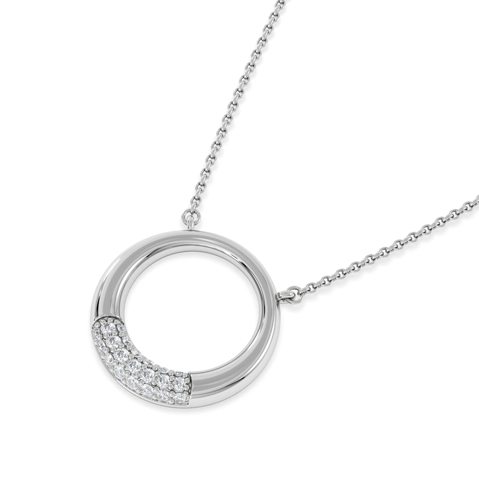 Luna 0.30ct Lab Diamond Necklace in Sterling Silver
