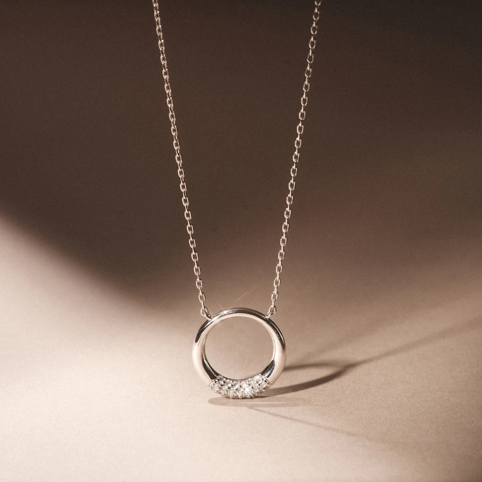 Luna 0.30ct Lab Diamond Necklace in Sterling Silver