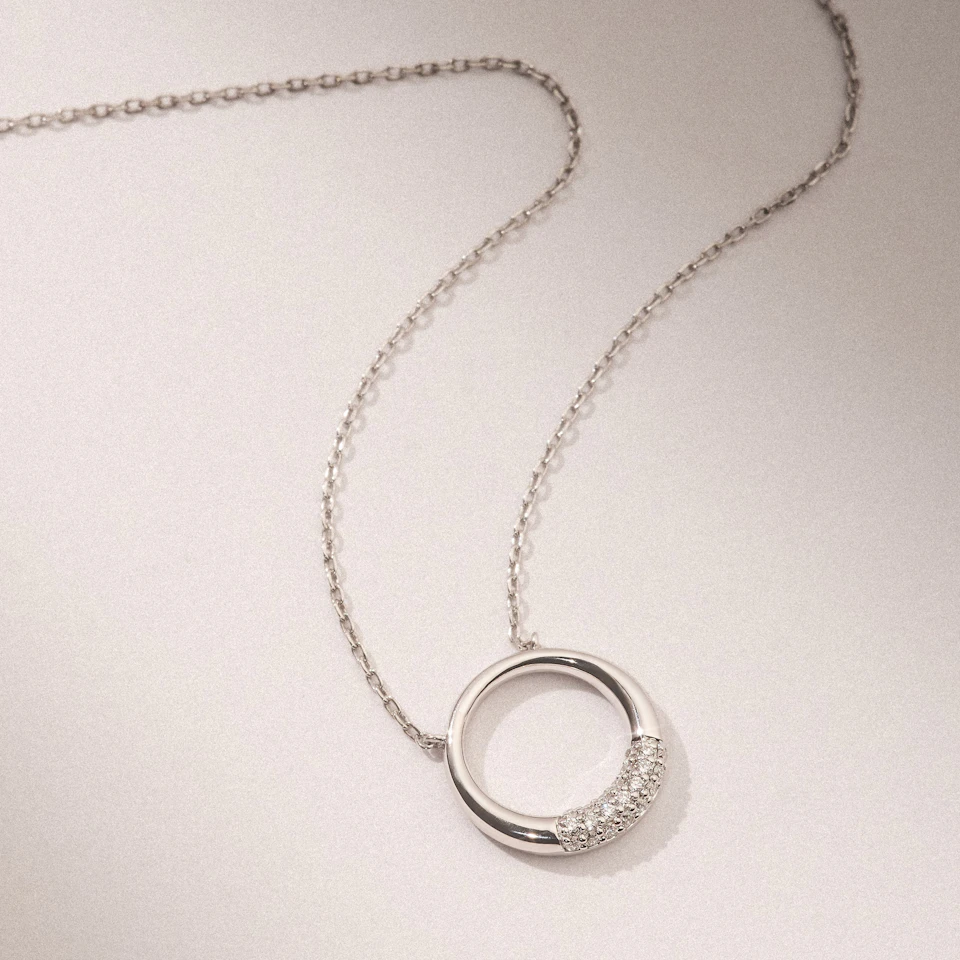 Luna 0.30ct Lab Diamond Necklace in Sterling Silver
