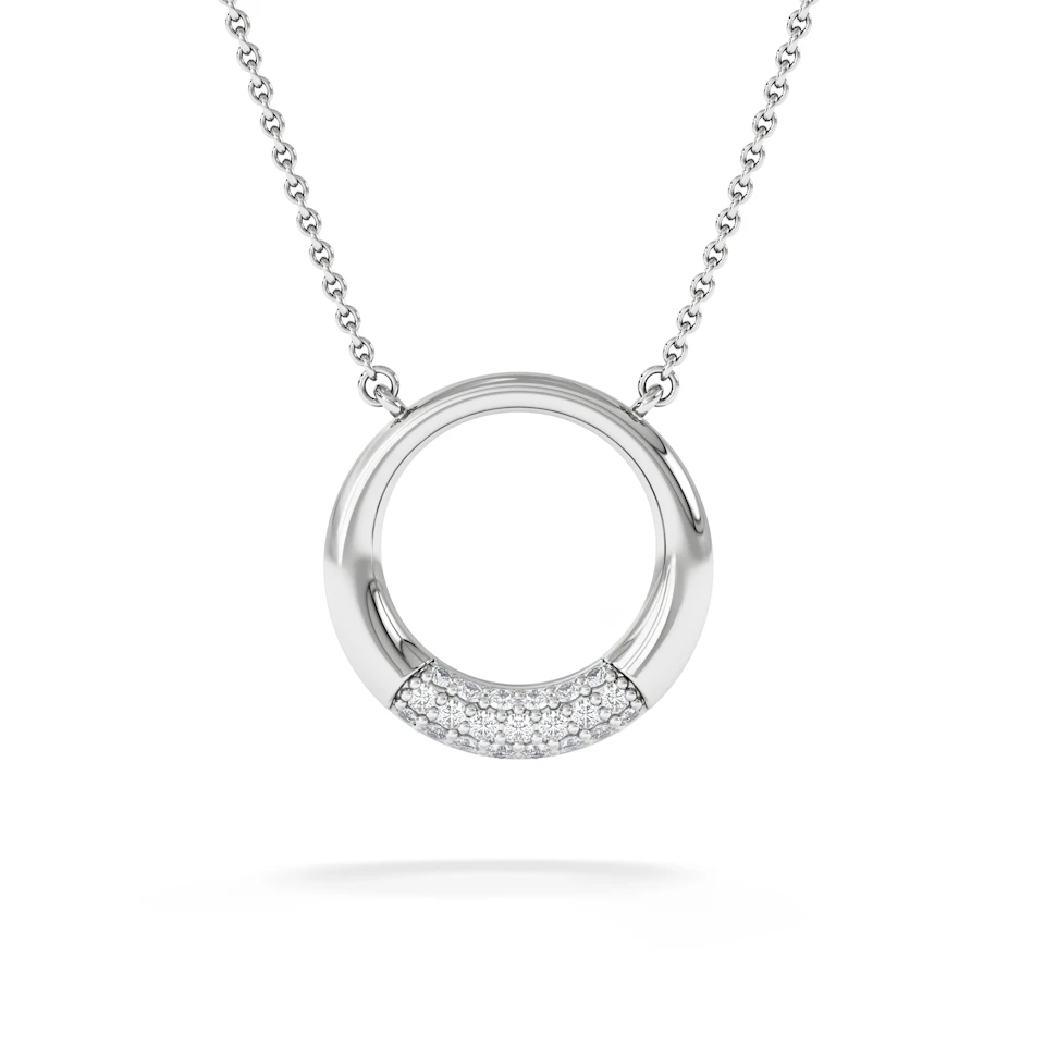 Luna 0.30ct Lab Diamond Necklace in Sterling Silver