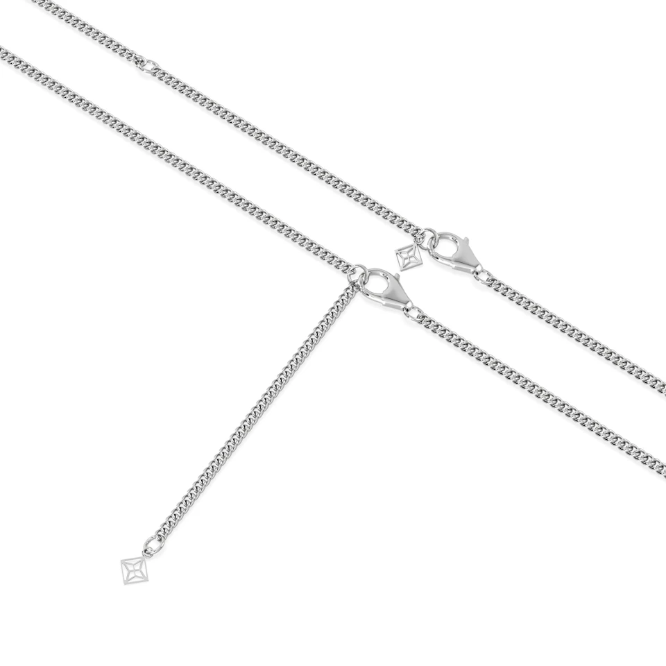 Men’s 0.15ct Lab Grown Diamond Cross Pendant Necklace in Sterling Silver