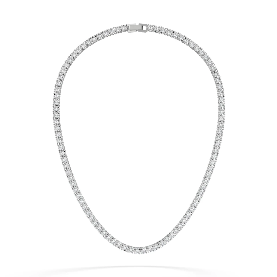Brilliance 2.50ct Round Cut Lab Diamond Tennis Necklace in Sterling Silver