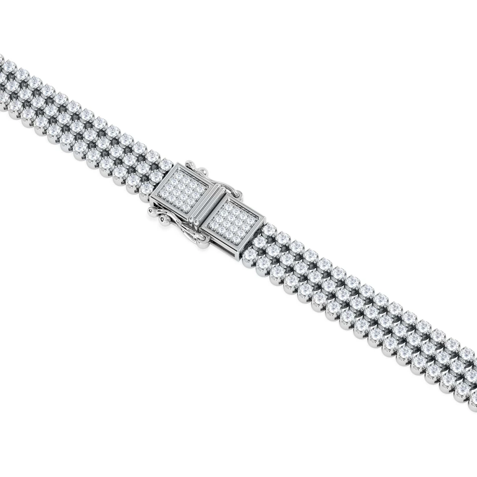 Soirée 7.25ct Round Cut Lab Diamond Choker Necklace in 18K White Gold