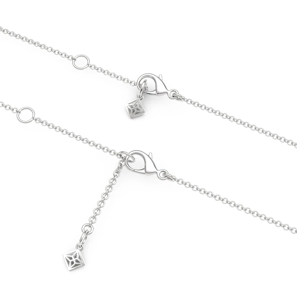 Legacy 1.00ct Round Cut Lab Diamond Necklace in 18K White Gold