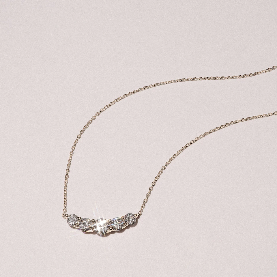 Legacy 1.00ct Round Cut Lab Diamond Necklace in 18K Yellow Gold